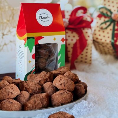 Scatola per tartufi di Natale | Chocodic cioccolato artigianale natalizio