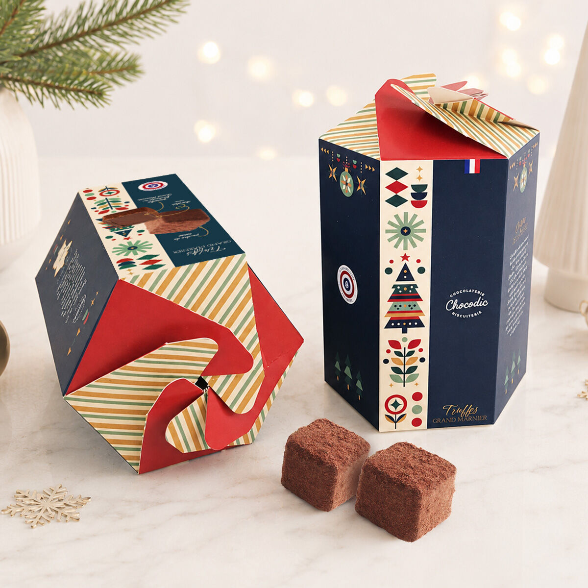 Christmas truffle box | Chocodic artisanal Christmas chocolate