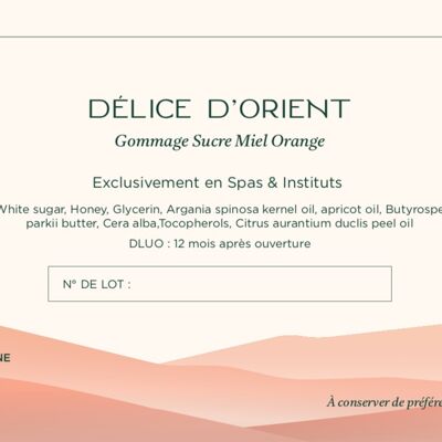 Gommage Sucre Miel Orange 5KG "DELICE D'ORIENT"