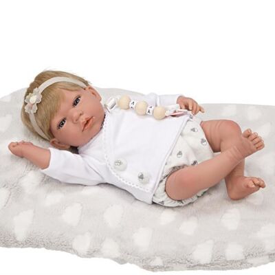 PUPPE REBORN VIOLETA 40CM MIT DUMMY/Vinyl-Gliedmaßen und weichem Körper