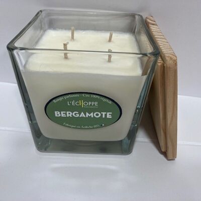 SCENTED CANDLE WAX 100% VEGETABLE SOYA - 10X10 4M 350 G BERGAMOT