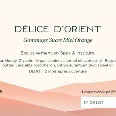 Gommage Sucre Miel Orange 1KG FORMAT CABINE "DELICE D'ORIENT"