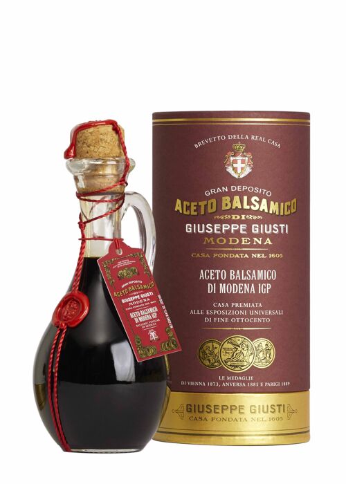 Giusti - Aceto Balsamico di Modena IGP 3 Medaglie d'Oro - Anforina con Astuccio 250ml