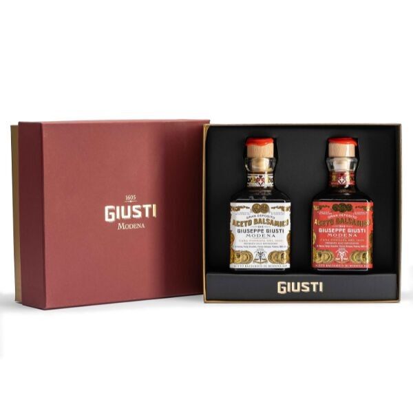 Giusti - Duetto - Aceto Balsamico di Modena IGP 2 e 3 medaglie d'oro - 2 x 250ml