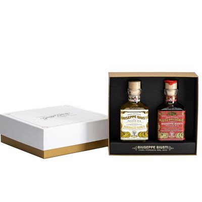 Giusti - Duetto - Vinagre Blanco Agridulce y Balsámico de Módena IGP 3 Medallas de Oro - 2x250ml