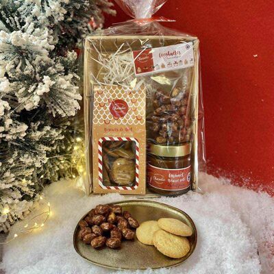 Cesta de Navidad | molduras navideñas | Chocodic chocolate artesanal de Navidad