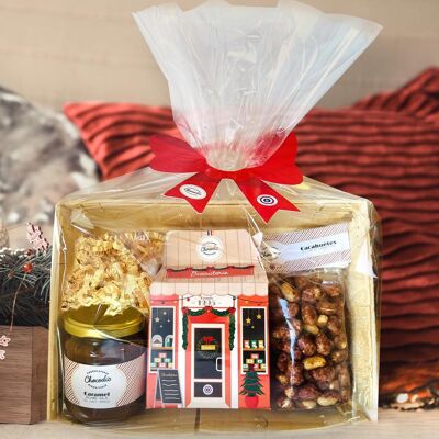 Cesta de Navidad | molduras navideñas | Chocodic chocolate artesanal de Navidad