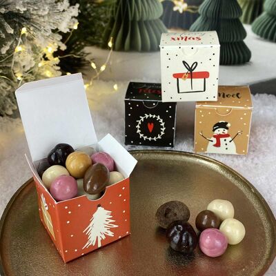 Set mit 2 Gästewürfeln | Schoko-handwerklich hergestellte Weihnachtsschokolade