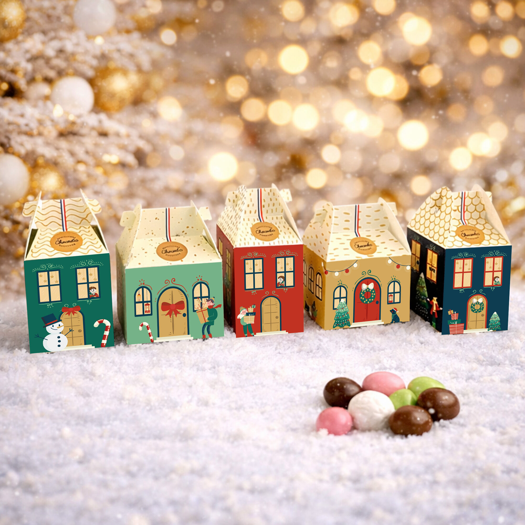 Christmas House Guest Cubes | Chocodic Artisanal Christmas Chocolate
