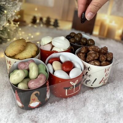 Lineal 6 Pauken | Weihnachtsform | Schoko-handwerklich hergestellte Weihnachtsschokolade