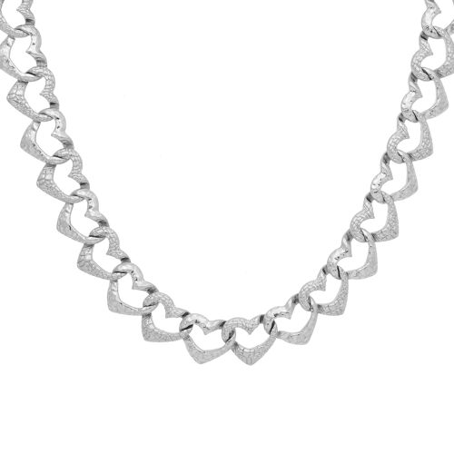 Bibi Bijoux Silver 'Amore' Heart Necklace