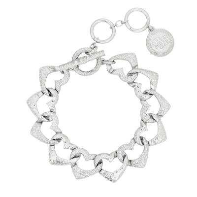 Bibi Bijoux Silver 'Amore' Heart Bracelet