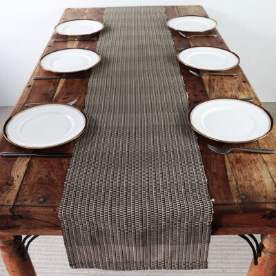 Palmaz Tobacco Table Runner, handwoven, ethical, carbon-neutral