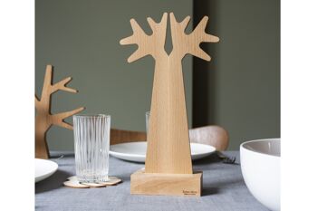 Kit couverts à salade Du bout des branches, Du bout des feuilles, Ginkgo - (made in France) en bois de Hêtre massif huilé 2