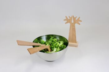 Kit couverts à salade Du bout des branches, Du bout des feuilles, Ginkgo - (made in France) en bois de Hêtre massif huilé 5