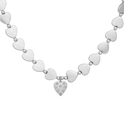 Bibi Bijoux Silver 'Love Is All Around' Necklace
