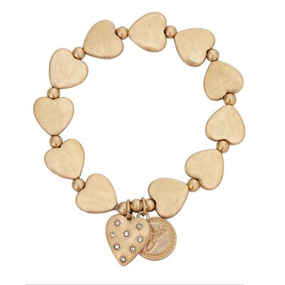Bibi Bijoux Bracelet à breloques doré 'Love Is All Around'