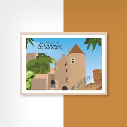 Le Château de Brancion - carte postale - 10x15cm