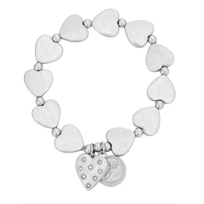 Bibi Bijoux Silver 'Love Is All Around' Charm Bracelet