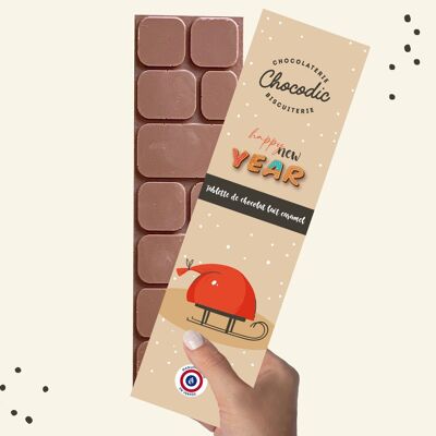 TABLETTE DE CHOCOLAT LAIT CARAMEL | moulage de noël | Chocolat de Noel artisanal Chocodic