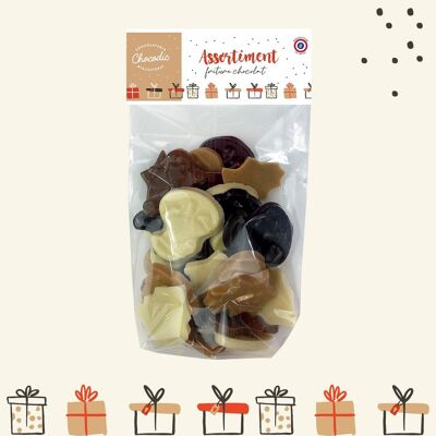 SACHET FRITURES DE NOEL 100g | moulage de noël | Chocolat de Noel artisanal Chocodic