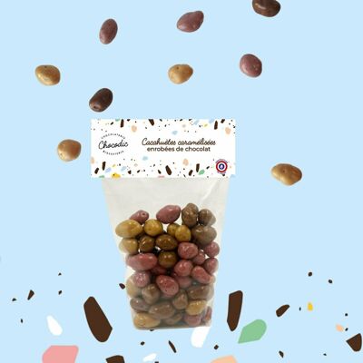 SACHET CACAHUETES CARAMELISEES ENROBEES DE CHOCOLAT 200G | Chocolat Pâques noel | Collection éclats