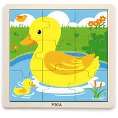 Viga 9 Piece Puzzle - Duck