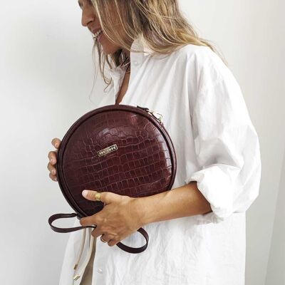 Olimpia Maroon Crossbody Bag