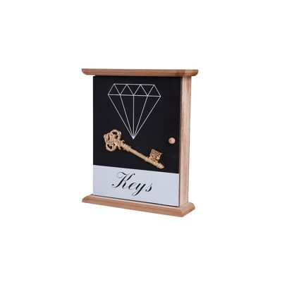 Keybox with golden key decoration 27x21x7cm