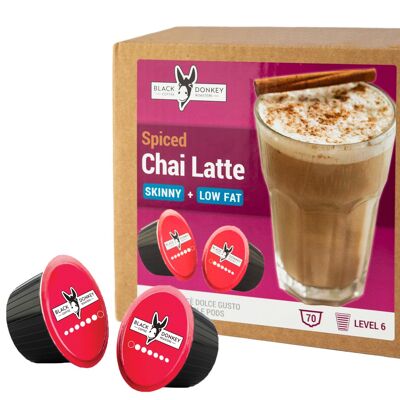 70 Capsules Compatible with Nescafè Dolce Gusto Machines (SKIMMED CHAI LATTE)