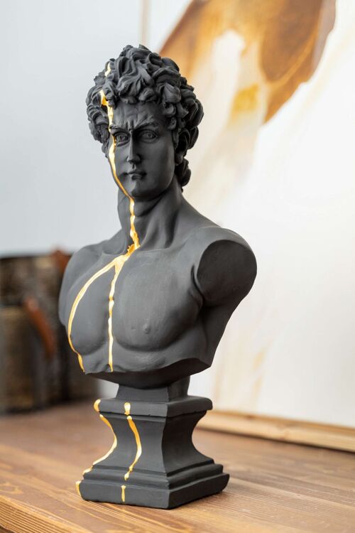 Golden Beauty David, Modern Sculpture for Home Decoration