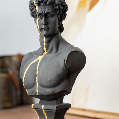 Golden Beauty David, sculpture moderne pour la décoration de la maison