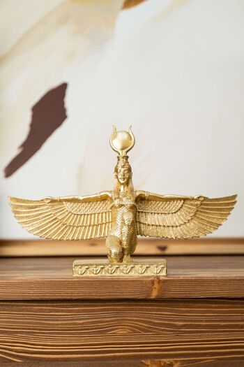 Golden Goddess Isis, Sculpture moderne pour la décoration de la maison 1