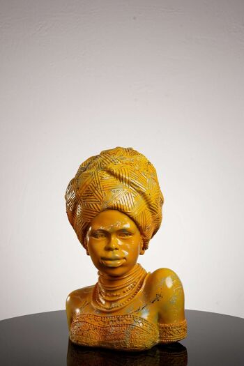 Véritable beauté africaine jaune, sculpture moderne pour la décoration de la maison 2