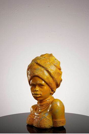 Véritable beauté africaine jaune, sculpture moderne pour la décoration de la maison 3