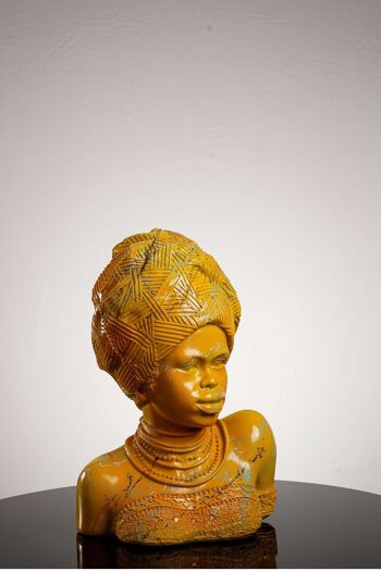 Véritable beauté africaine jaune, sculpture moderne pour la décoration de la maison 4