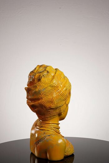 Véritable beauté africaine jaune, sculpture moderne pour la décoration de la maison 5