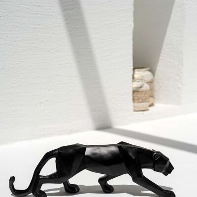 Tigre noir, sculpture moderne pour la décoration de la maison