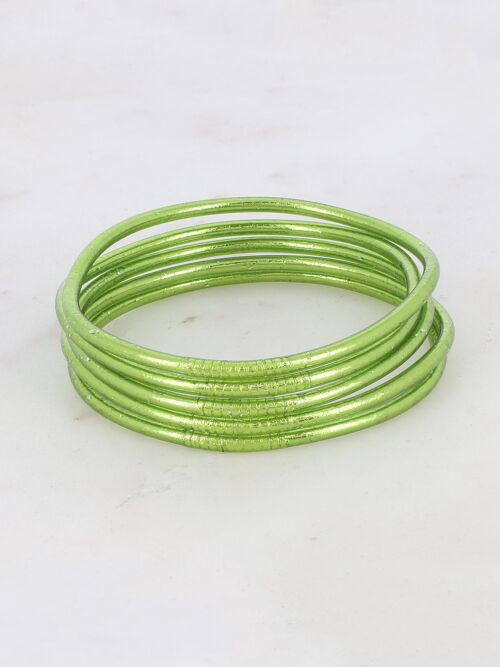 Jonc Bouddhiste fin sans mantra taille XL - Olive