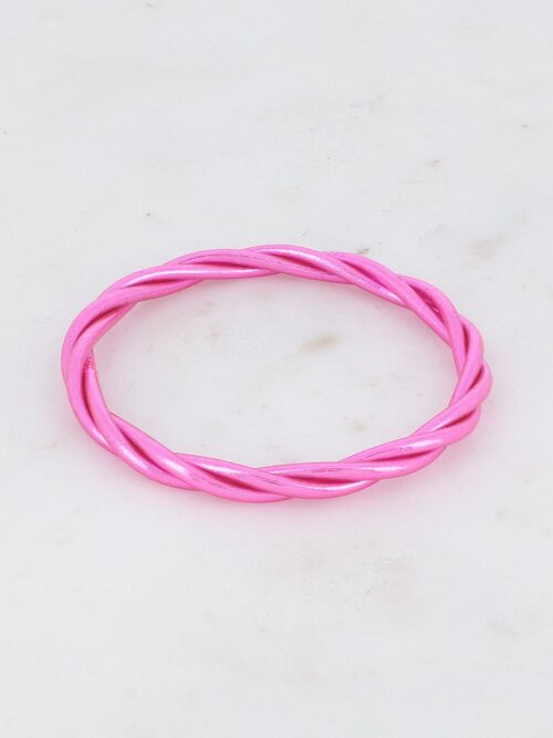 Jonc Bouddhiste torsadé taille M - Fuchsia