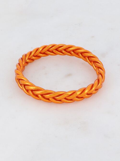 Jonc Bouddhiste tressé taille XL - Orange