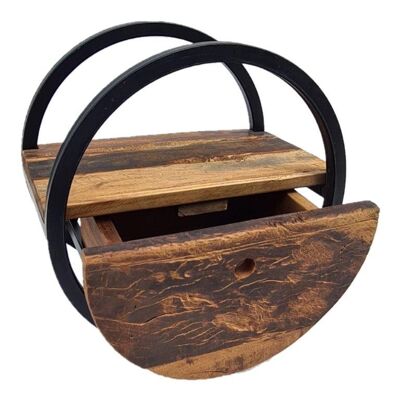 Estante de Pared - Cajón - Madera - Hierro - Juul - 40cm