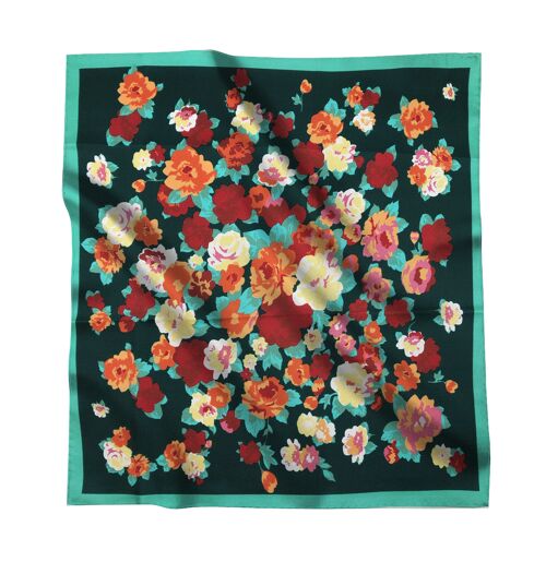 Pochette da taschino, modello Bouquet verde