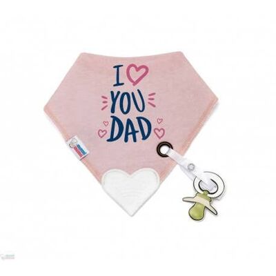 Bandana Massaggiagengive 3 in 1 "I LOVE YOU DAD" - ROSA