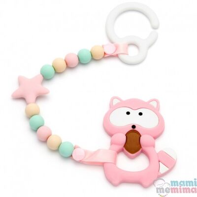 Pack Teether Toy For Cart Pink&Mint With Teether