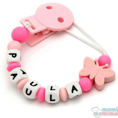Silicone Teether Pacifier ButterflyPinkPink