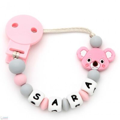 Sucette de dentition en silicone rose Koala