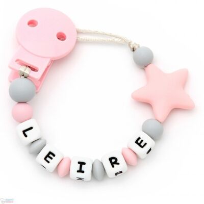 Pink Star Silicone Teether Pacifier