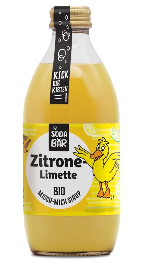 Sirup Bio Maus > Zitrone-Limette > bis zu 4 L Getränk mischen, 100% Bio, 100% lecker und 100% Maus