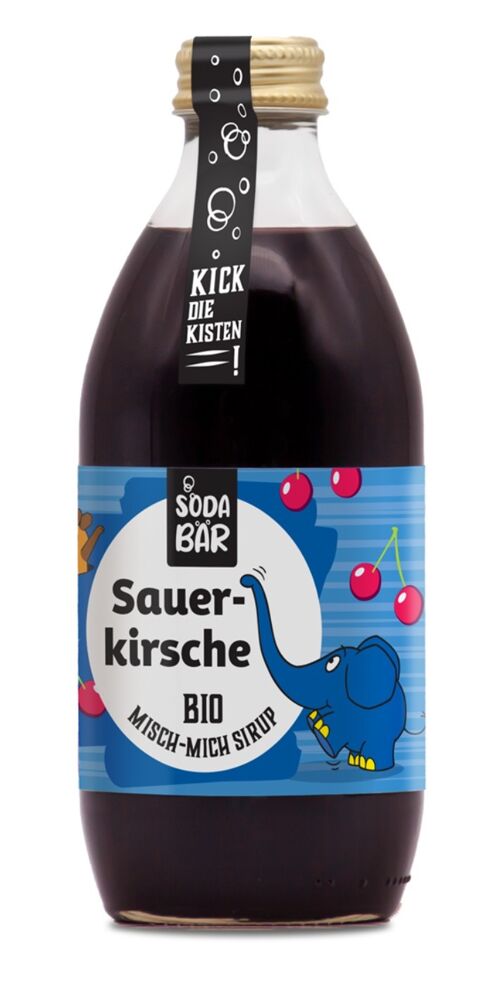Sirup Bio Maus > Sauerkirsche > MischMich bis zu 4 L Getränk, 100% Bio, 100% lecker und 100% Maus